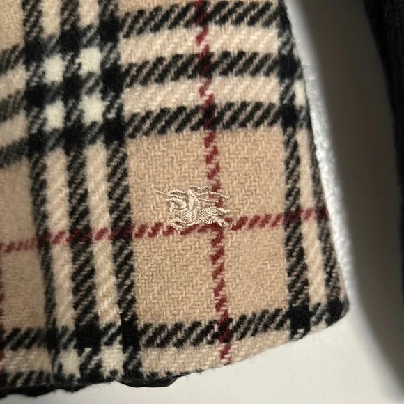 Burberry Plaid Front Ribbed Zip Up Sweater - Picture 3 of 6